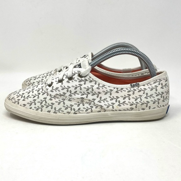 Keds Originals Canvas Vine Leave Print White Womens 8 - Picture 4 of 8
